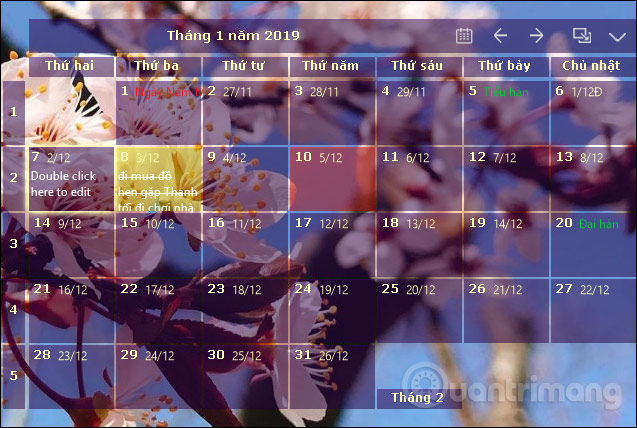 How to write notes in the Calendar Calendar Picture 20