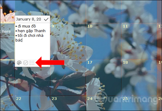 How to write notes in the Calendar Calendar Picture 7