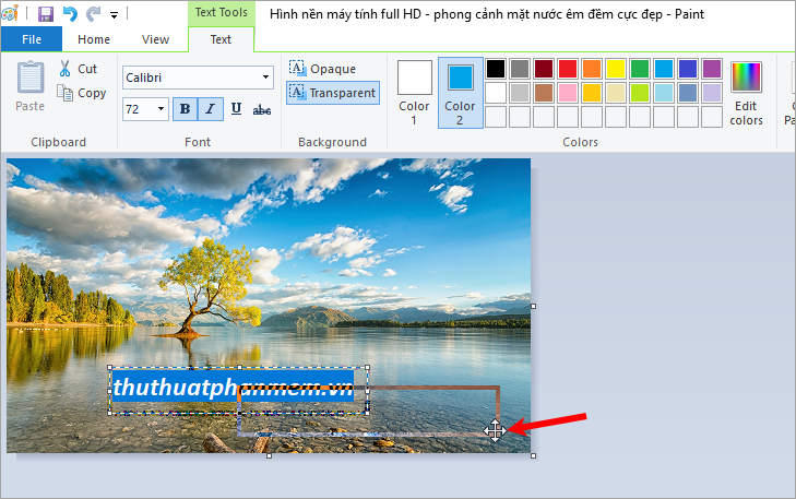 How to write text in Paint Picture 12