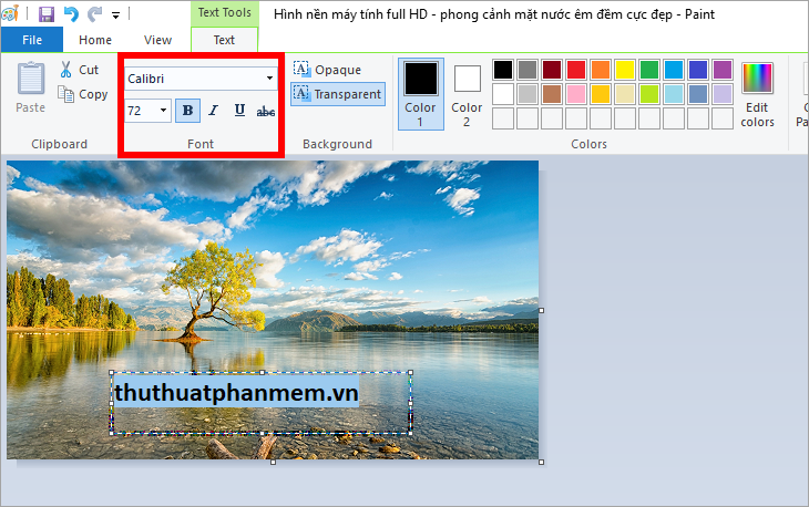 How to write text in Paint Picture 8
