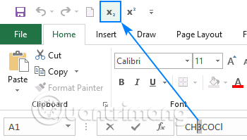 How to write the above index, below index in Excel Picture 8