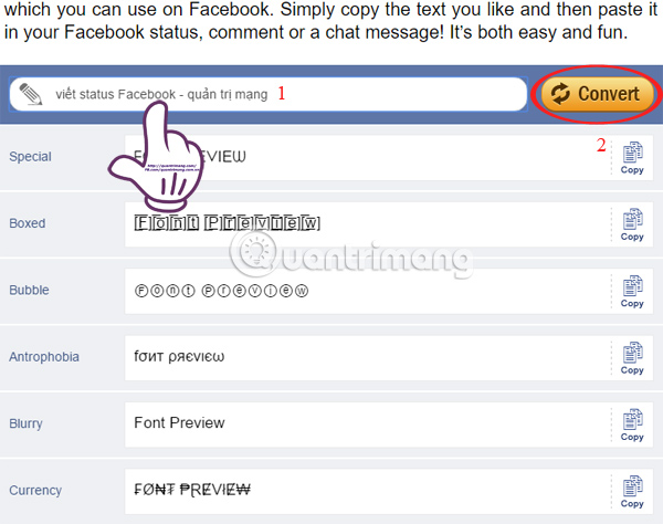 How to write unique effects, bold, italic, underlined Facebook status, FB comments Picture 2