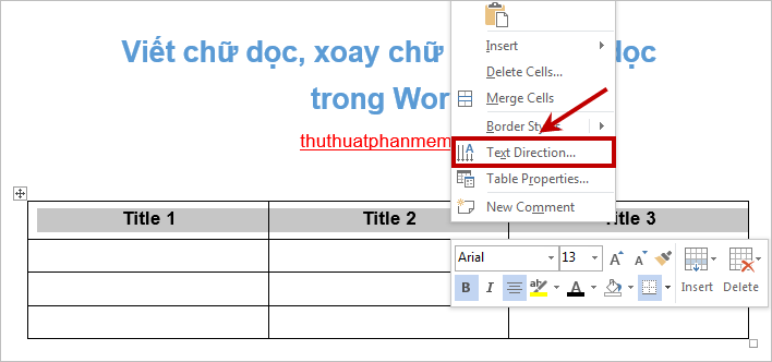 How to write vertically, rotate text vertically in Word Picture 11