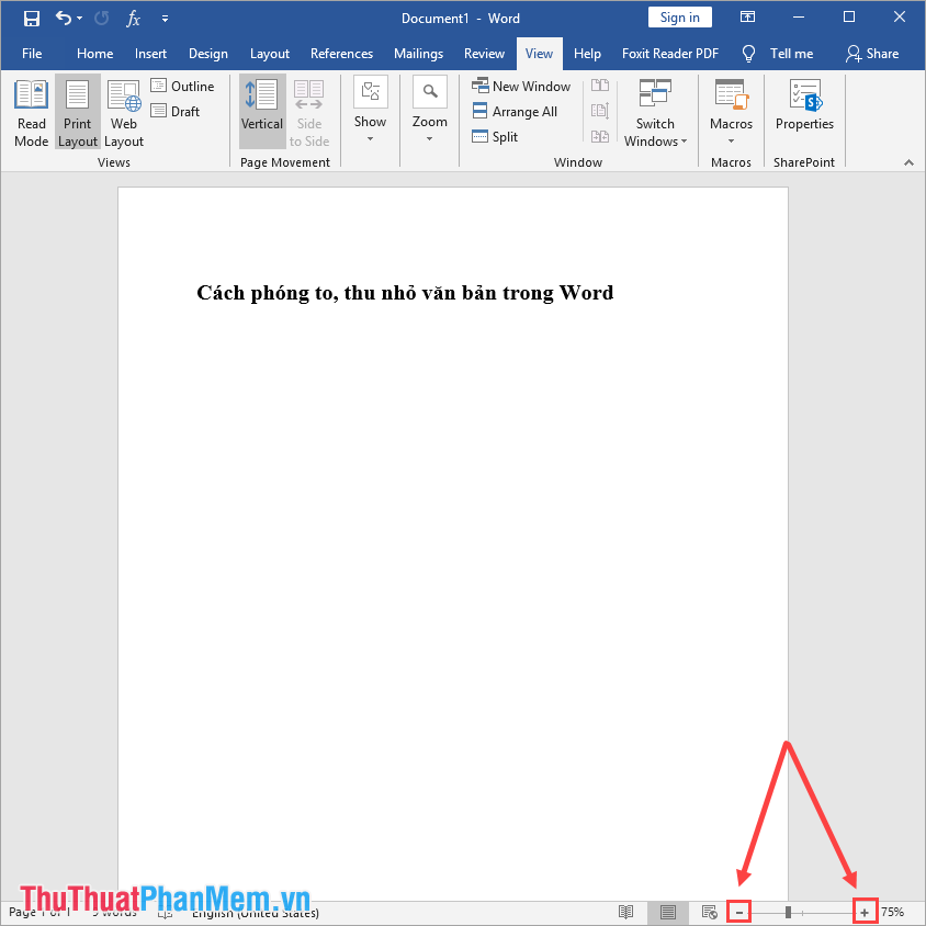 How to zoom in and out of text in Word Picture 4