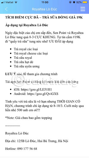 Hunting 19K milk tea with Sen Point application Picture 3