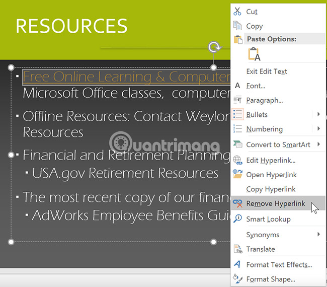 Hyperlink (Hyperlink) in PowerPoint 2016 Picture 8