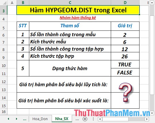 HYPGEOM.DIST - The function returns the hyperbolic distribution in Excel Picture 2