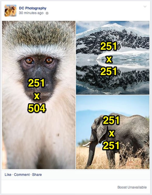Ideal photo sizes on Facebook Picture 15