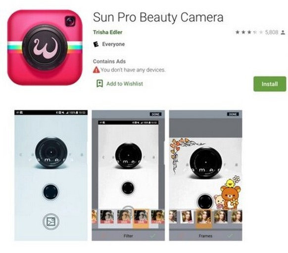 sun pro beauty camera