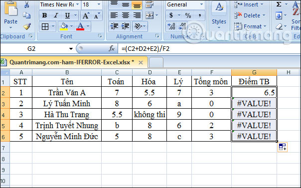 Iferror Function In Excel Formulas And Usage