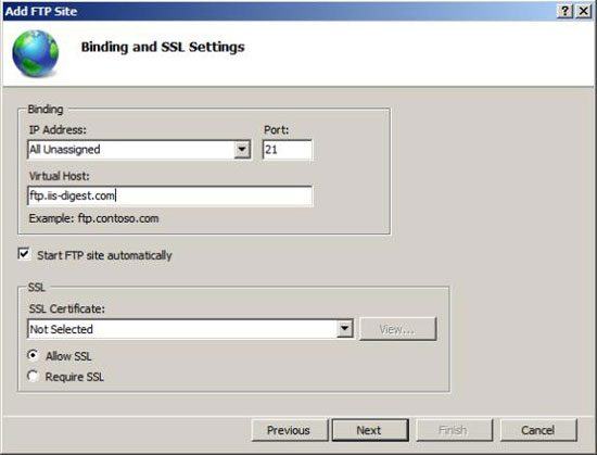 IIS 7.0 - FTP Publishing Service - Part 2: Configuration Picture 5