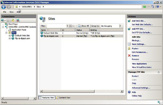 IIS 7.0 - FTP Publishing Service - Part 2: Configuration Picture 7