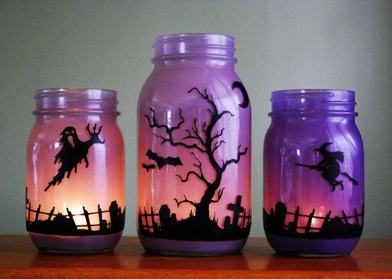 Impressive Halloween decoration with old bottles Picture 12