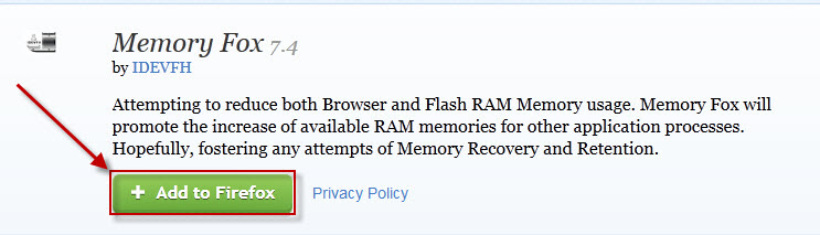 Improve RAM for Firefox Picture 1