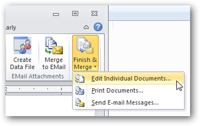 Improved email performance with the Microsoft Word Mail Merge feature Picture 34