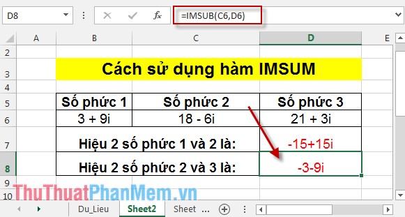 IMSUM and IMSUB functions - Sum and complex differences in Excel ...