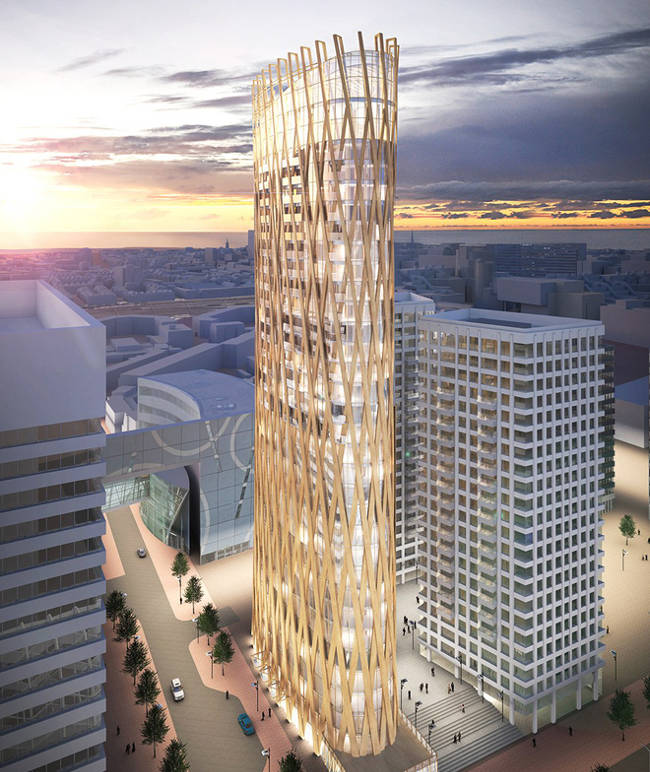 In the future, Wood is the only material to build skyscrapers, not concrete or steel Picture 3