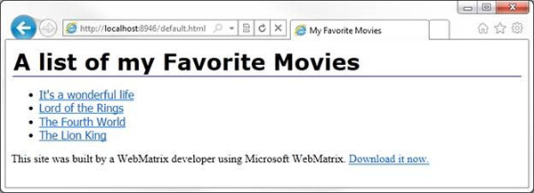 Initially learn about WebMatrix Picture 32