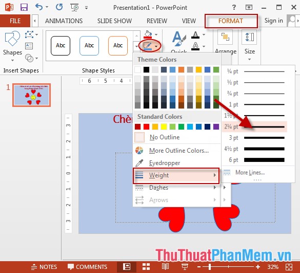 Insert and draw shapes on Slide in PowerPoint Picture 9