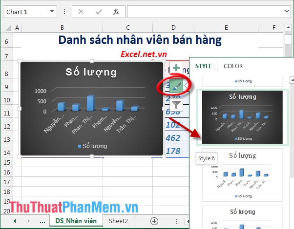 Insert and edit charts in Excel Picture 7