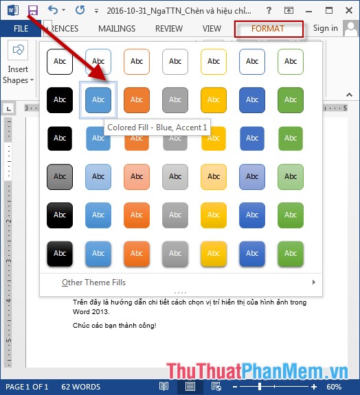 Insert and edit drawings in Word Picture 6