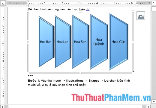 Insert and edit flowcharts in Word Picture 8