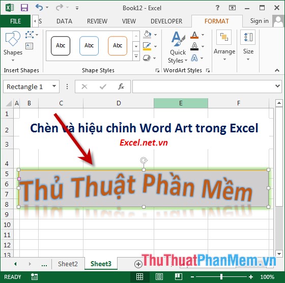 Insert and edit Word Art in Excel Picture 11