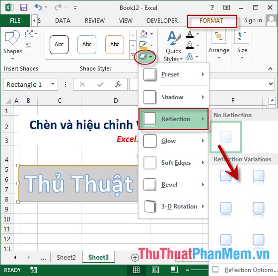 Insert and edit Word Art in Excel Picture 7