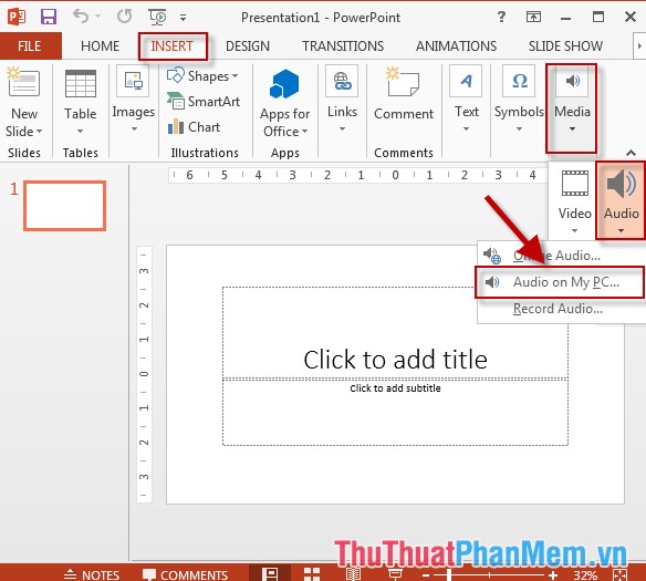 Insert Audio Audio File Into Slide In Powerpoint Tipsmake