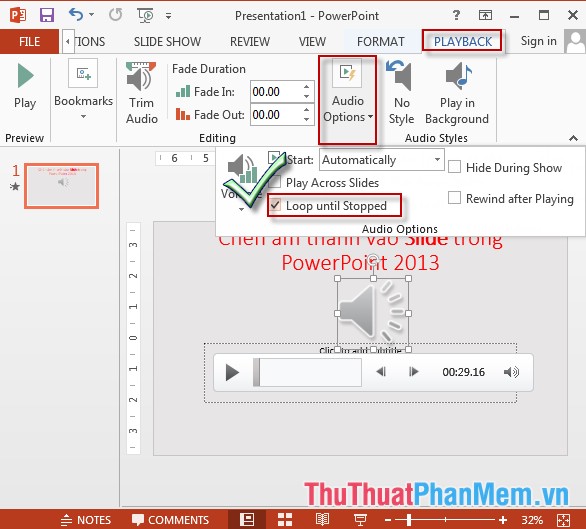 Insert Audio audio file into Slide in PowerPoint Picture 6