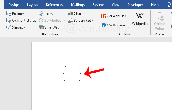 curly brackets in excel