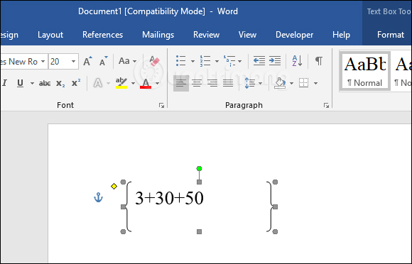 Insert brackets in Word, Excel - TipsMake.com