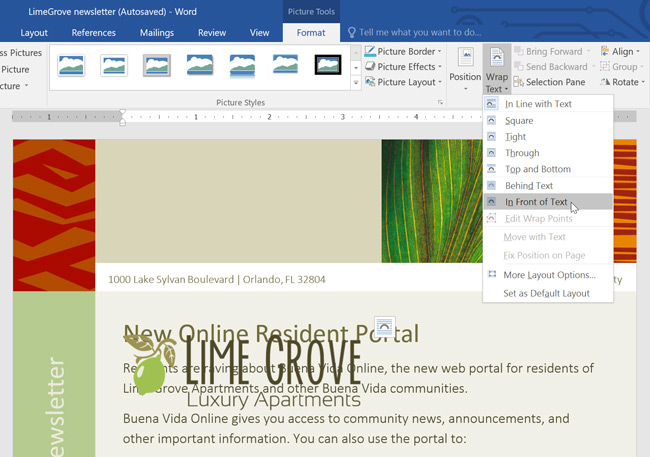 Insert images into Word 2016 and align images in Word 2016 Picture 15