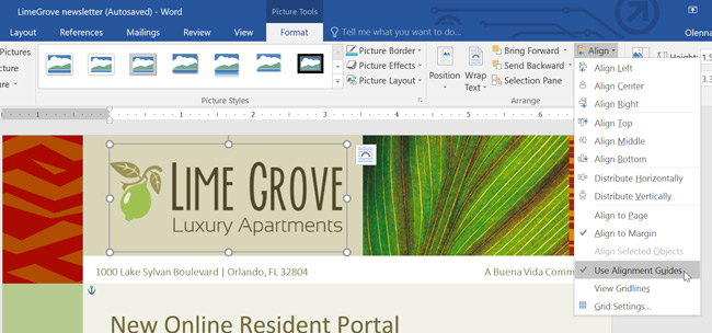 Insert images into Word 2016 and align images in Word 2016 Picture 17