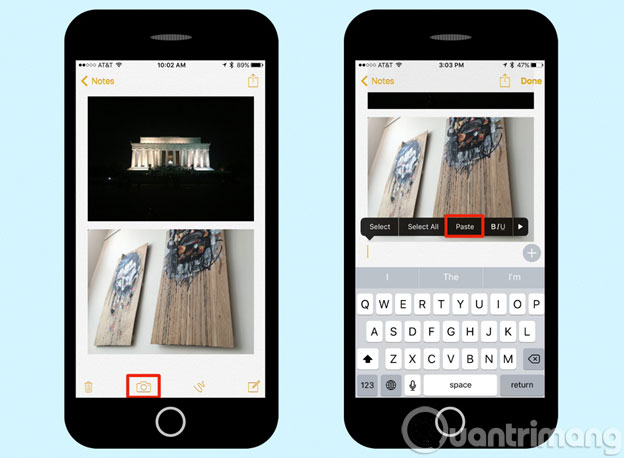 Insert pictures and drawings into notes on iOS 9 Picture 8