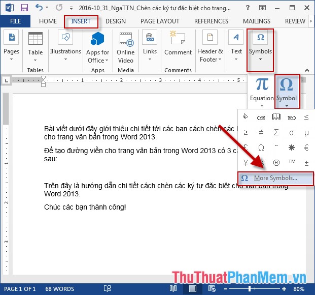 Insert Special Characters In Word Documents Tipsmake