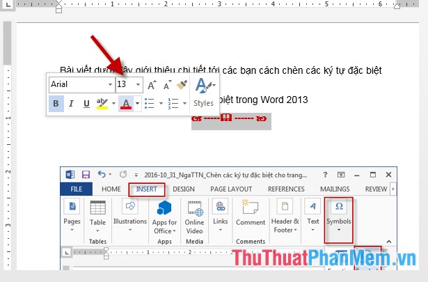 Insert special characters in Word documents - TipsMake.com