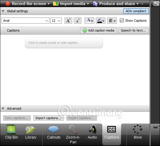 Insert sub for videos on Camtasia Picture 3