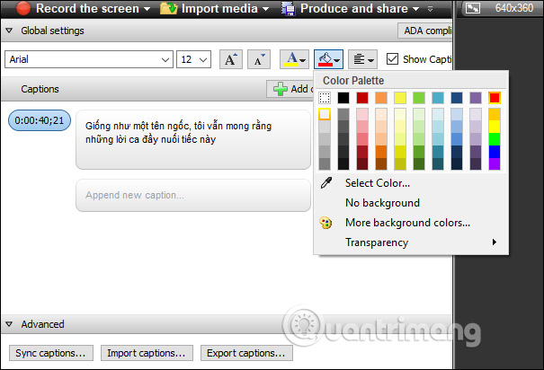 Insert sub for videos on Camtasia Picture 6
