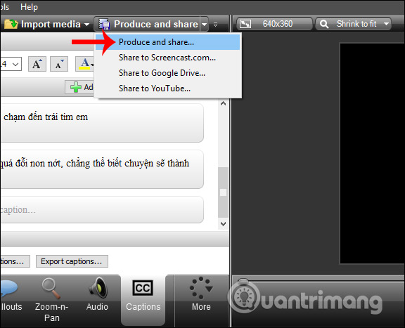 Insert sub for videos on Camtasia Picture 9