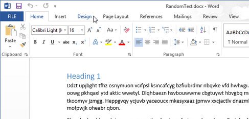 Inserting letters, logos sink into Microsoft Word 2013 Picture 1