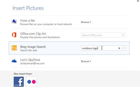 Inserting letters, logos sink into Microsoft Word 2013 Picture 8