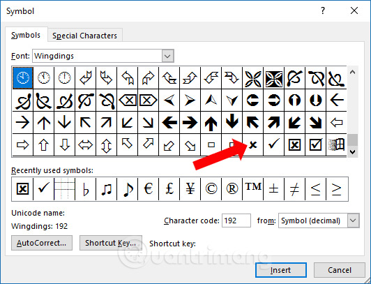 Inserting traces into Word