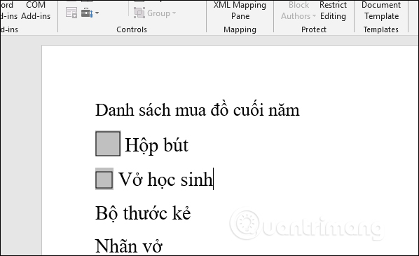 Inserting traces into Word Picture 8