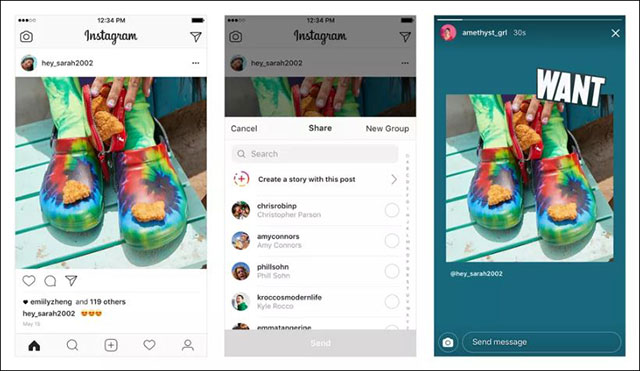 Instagram allows sharing posts to Stories Picture 1