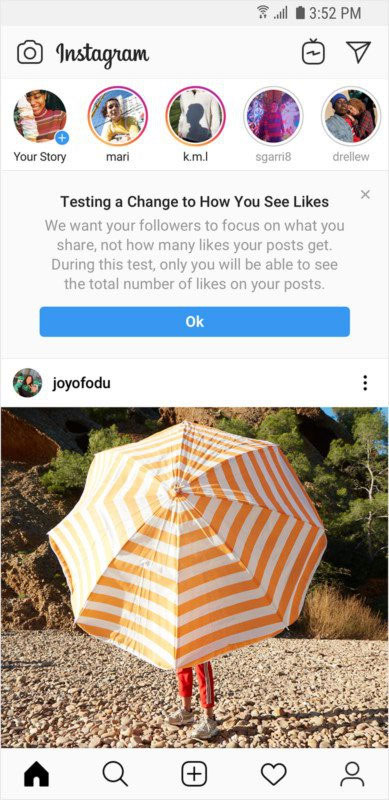 Instagram implements hidden likes in posts Picture 1