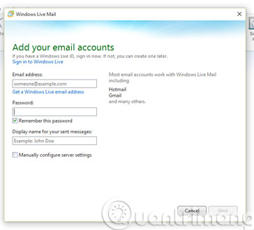 Install and configure Windows Live Mail on Windows 10 Picture 8