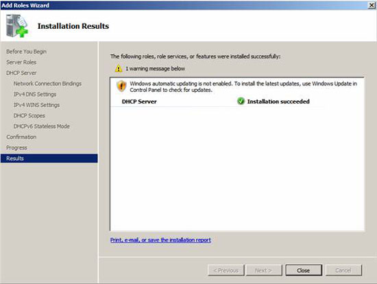 Install and configure Windows Server 2008 DHCP Server Picture 7