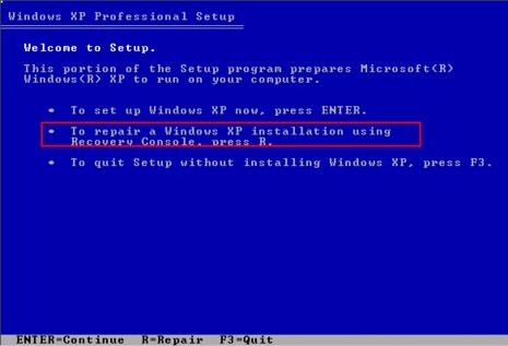 Install and use Recovery Console in Win XP - TipsMake.com