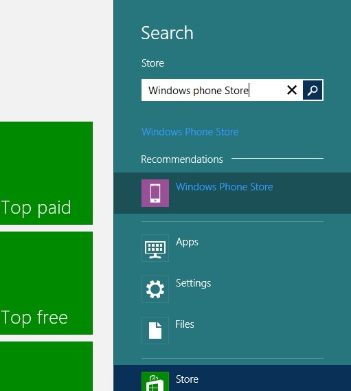 Install and use Windows Phone Store on Windows 8 Picture 1